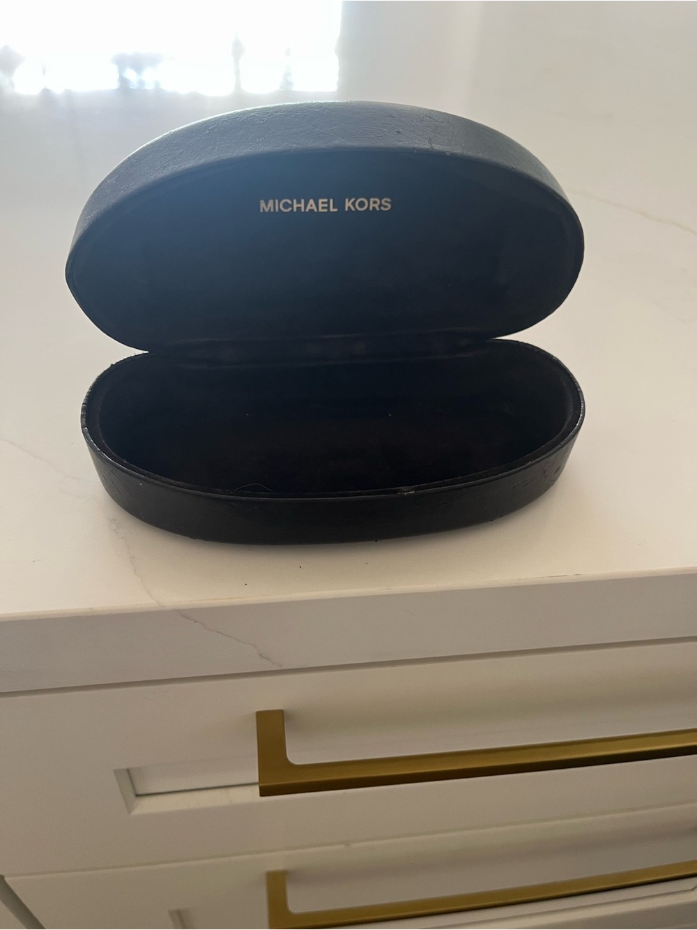 Michael Kors Black Hard Sunglasses Case with Logo